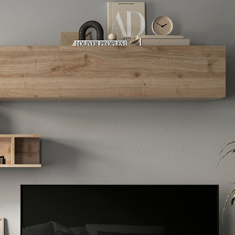 Parete Attrezzata Infinity 44D con 2 Cubi, 3 Elementi a Ribalta, Mensola, 1 Pensile Verticale 100% Made in Italy