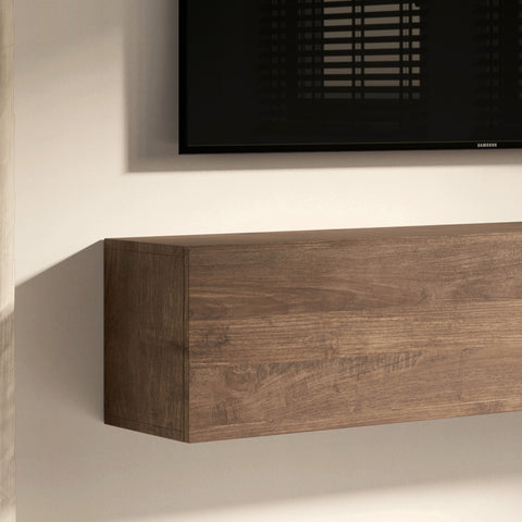 Parete Attrezzata Infinity 3A con 2 Cubi, 2 Vani a giorno, Elemento a Ribalta, Mensola 100% Made in Italy