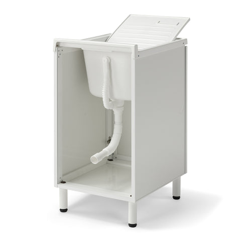 Lavatoio Lavapanni in alluminio 100% MADE IN ITALY NETTUNO 45 x 50 con vasca in ABS e sotto lavatoio