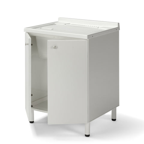 Lavatoio Lavapanni in alluminio 100% MADE IN ITALY NETTUNO 60 x 50 con vasca in ABS e sotto lavatoio