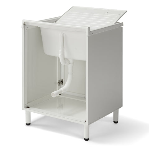 Lavatoio Lavapanni in alluminio 100% MADE IN ITALY NETTUNO 60 x 50 con vasca in ABS e sotto lavatoio