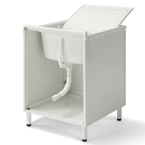 Lavatoio Lavapanni in alluminio 100% MADE IN ITALY NETTUNO 60 x 60 con vasca in ABS e sotto lavatoio