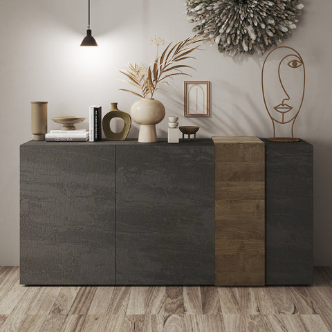 Madia 3 Ante Linea Venus 100% Made in Italy Titanio - Mercure (in KIT)