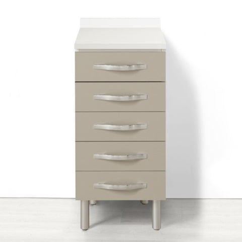 Cassettiera per cucina componibile da 40 cm con 5 cassetti linea MAKA, realizzata in legno 100% MADE IN ITALY