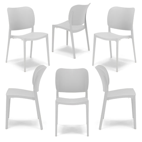 Sedia in polipropilene Orbita impilabile Design moderno da Interno/Esterno