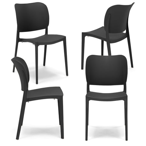 Sedia in polipropilene Orbita impilabile Design moderno da Interno/Esterno