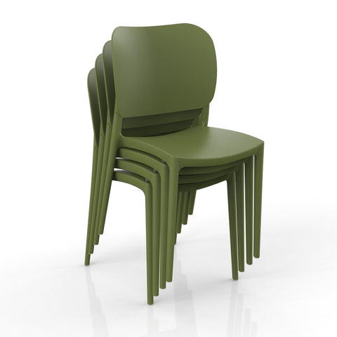 Sedia in polipropilene Orbita impilabile Design moderno da Interno/Esterno