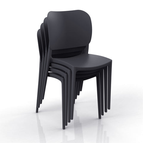 Sedia in polipropilene Orbita impilabile Design moderno da Interno/Esterno