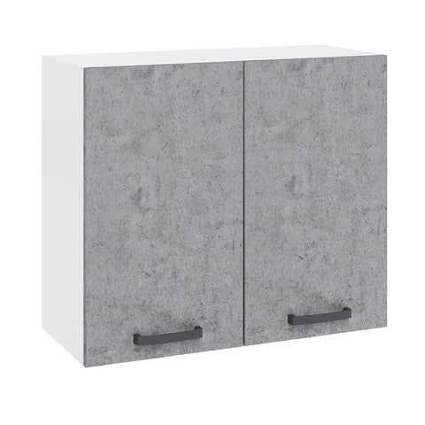 Pensile per cucina componibile da 80 cm con due ante, realizzato in legno 100% MADE IN ITALY