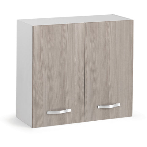 Pensile per cucina componibile da 80 cm con due ante, realizzato in legno 100% MADE IN ITALY
