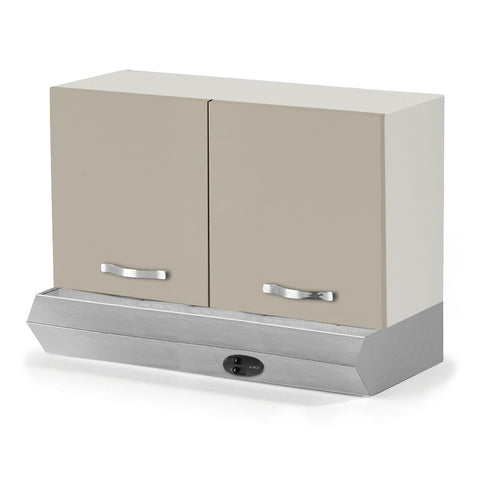 Pensile sopra cappa per cucina componibile da 90 cm con 2 ante linea MAKA, realizzato in legno 100% MADE IN ITALY