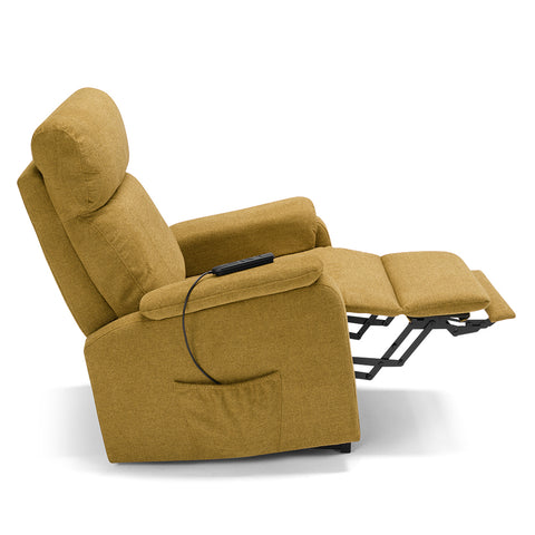 Poltrona relax elettrica braccioli e sponde removibili reclinabile