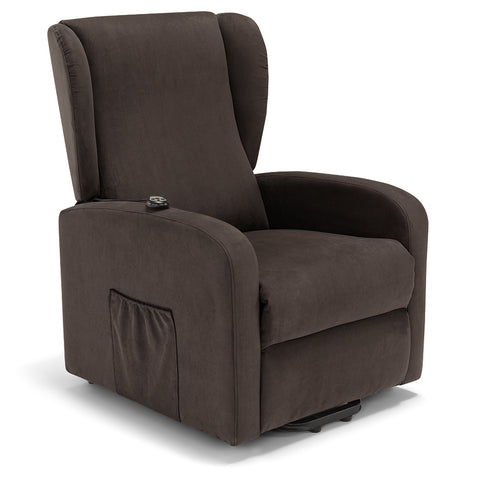 Poltrona elettrica relax 2 motori New Orleans Design Bergere 4 ruote direzionali e Kit Optional Batteria