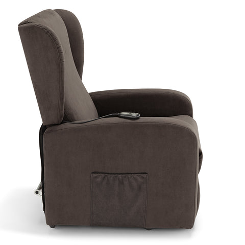Poltrona elettrica relax 2 motori New Orleans Design Bergere 4 ruote direzionali e Kit Optional Batteria