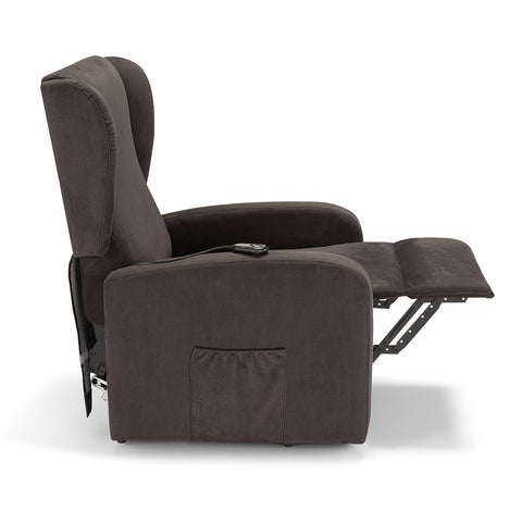 Poltrona elettrica relax 2 motori New Orleans Design Bergere 4 ruote direzionali e Kit Optional Batteria