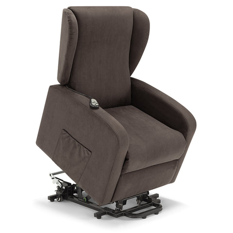 Poltrona elettrica relax 2 motori New Orleans Design Bergere 4 ruote direzionali e Kit Optional Batteria