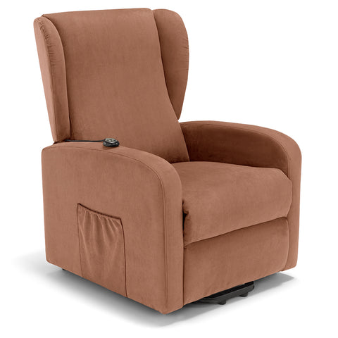 Poltrona elettrica relax 2 motori New Orleans Design Bergere 4 ruote direzionali e Kit Optional Batteria