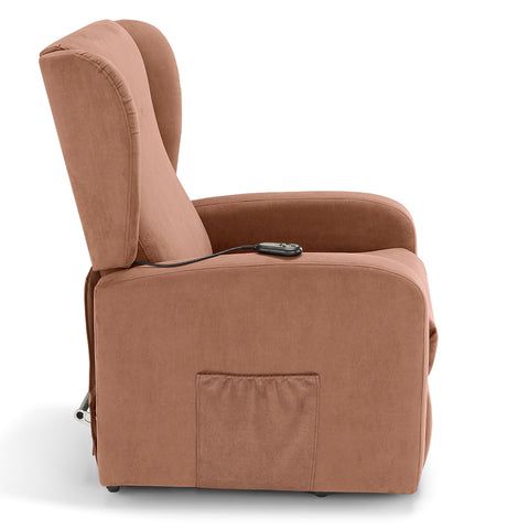 Poltrona elettrica relax 2 motori New Orleans Design Bergere 4 ruote direzionali e Kit Optional Batteria