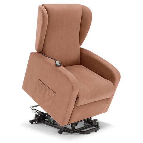 Poltrona elettrica relax 2 motori New Orleans Design Bergere 4 ruote direzionali e Kit Optional Batteria