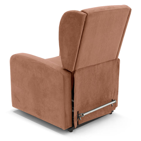 Poltrona elettrica relax 2 motori New Orleans Design Bergere 4 ruote direzionali e Kit Optional Batteria