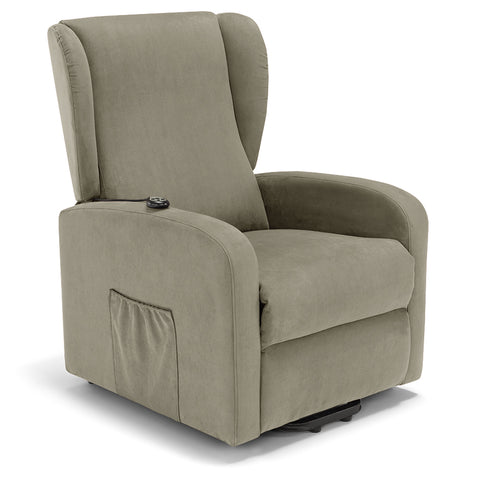 Poltrona elettrica relax 2 motori New Orleans Design Bergere 4 ruote direzionali e Kit Optional Batteria