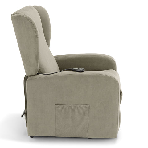 Poltrona elettrica relax 2 motori New Orleans Design Bergere 4 ruote direzionali e Kit Optional Batteria
