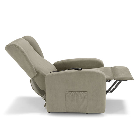 Poltrona elettrica relax 2 motori New Orleans Design Bergere 4 ruote direzionali e Kit Optional Batteria