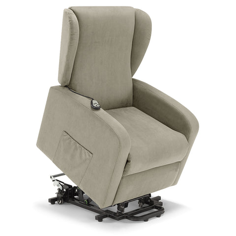 Poltrona elettrica relax 2 motori New Orleans Design Bergere 4 ruote direzionali e Kit Optional Batteria