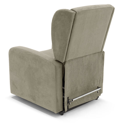 Poltrona elettrica relax 2 motori New Orleans Design Bergere 4 ruote direzionali e Kit Optional Batteria