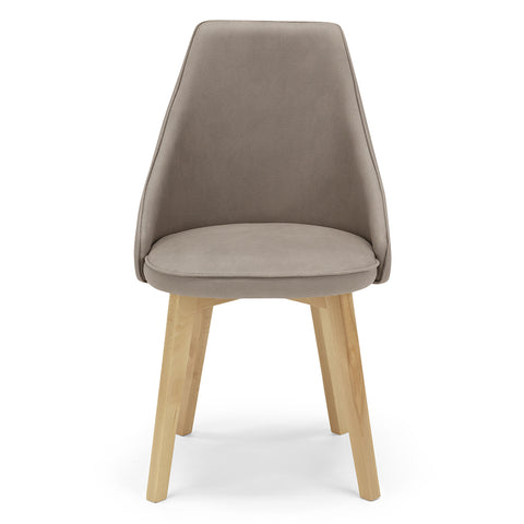 Sedia imbottita ELITE per sala da pranzo in tessuto effetto scamosciato Design moderno