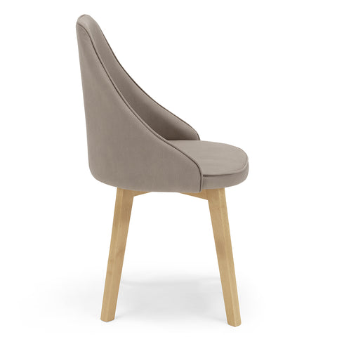 Sedia imbottita ELITE per sala da pranzo in tessuto effetto scamosciato Design moderno