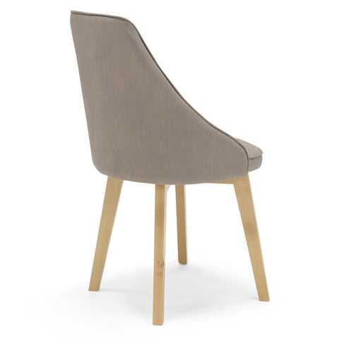 Sedia imbottita ELITE per sala da pranzo in tessuto effetto scamosciato Design moderno