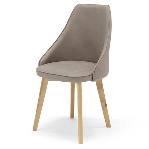 Sedia imbottita ELITE per sala da pranzo in tessuto effetto scamosciato Design moderno