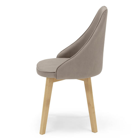 Sedia imbottita ELITE per sala da pranzo in tessuto effetto scamosciato Design moderno