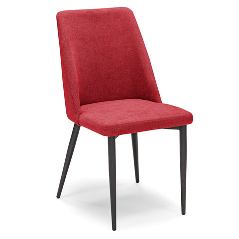 Sedia imbottita ALEXIA per sala da pranzo in tessuto morbido al tatto Design moderno