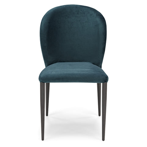 Sedia imbottita GHIBLI LUX per sala da pranzo in tessuto effetto velluto Design moderno