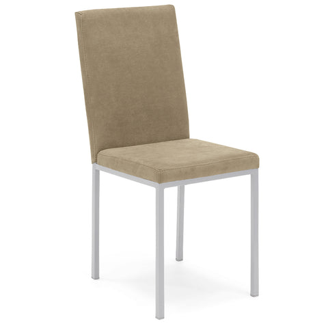 Sedia imbottita LICYA PLUS per sala da pranzo in tessuto scamosciato Design moderno
