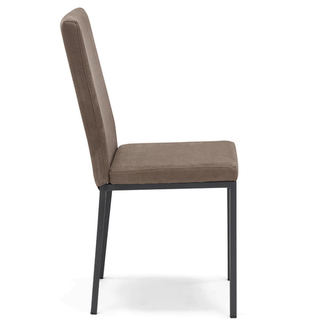 Sedia imbottita LICYA PLUS per sala da pranzo in tessuto scamosciato Design moderno