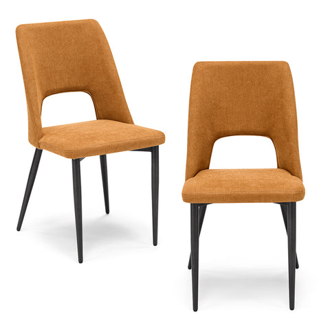 Sedia imbottita RAFF per sala da pranzo in tessuto morbido al tatto Design moderno
