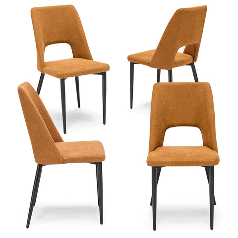 Sedia imbottita RAFF per sala da pranzo in tessuto morbido al tatto Design moderno