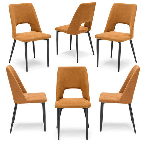 Sedia imbottita RAFF per sala da pranzo in tessuto morbido al tatto Design moderno