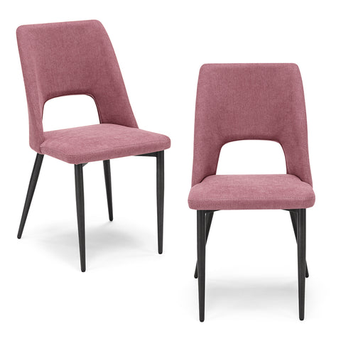 Sedia imbottita RAFF per sala da pranzo in tessuto morbido al tatto Design moderno