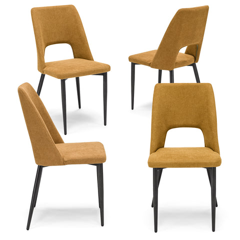 Sedia imbottita RAFF per sala da pranzo in tessuto morbido al tatto Design moderno