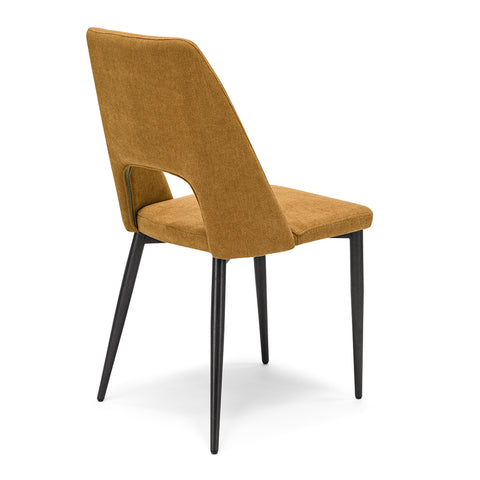 Sedia imbottita RAFF per sala da pranzo in tessuto morbido al tatto Design moderno