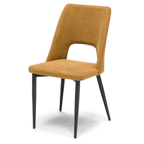 Sedia imbottita RAFF per sala da pranzo in tessuto morbido al tatto Design moderno