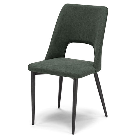 Sedia imbottita RAFF per sala da pranzo in tessuto morbido al tatto Design moderno