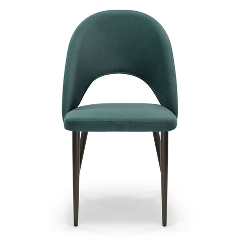 Sedia imbottita SOLE MADE IN ITALY per sala da pranzo in tessuto effetto velluto Design moderno