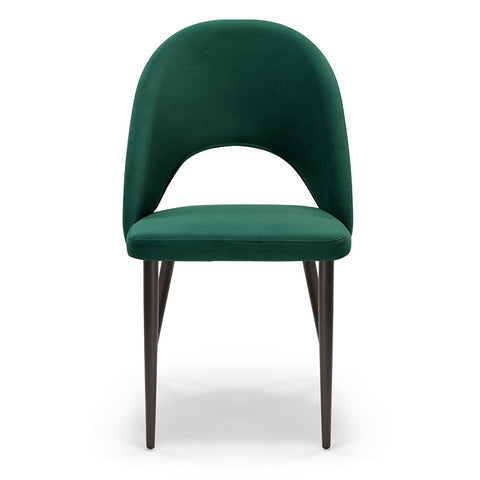Sedia imbottita SOLE MADE IN ITALY per sala da pranzo in tessuto effetto velluto Design moderno