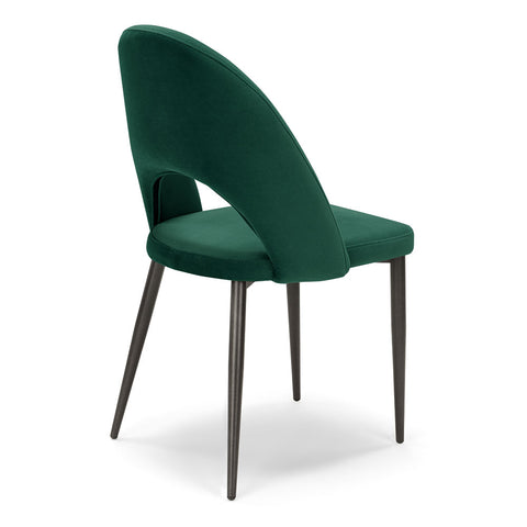 Sedia imbottita SOLE MADE IN ITALY per sala da pranzo in tessuto effetto velluto Design moderno