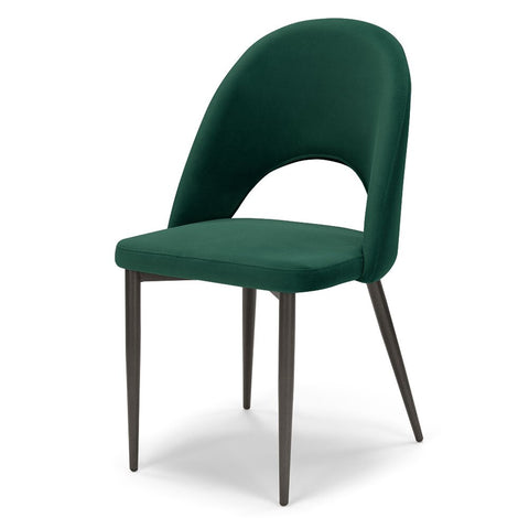 Sedia imbottita SOLE MADE IN ITALY per sala da pranzo in tessuto effetto velluto Design moderno
